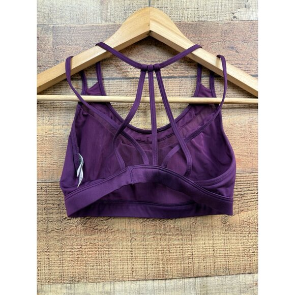 Victoria Sport Purple Mesh-Trim Strappy Back Sports Bra XS - Picture 2 of 5